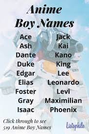 Anime name boy