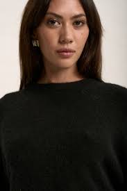 Shop The Luxe Whisper Crew Neck Sweater (Black)