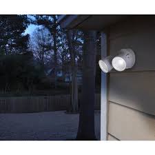 Lutec 2 Light White Outdoor Integrated Led Wall Or Eave Mount Flood Light P6221w The Home Depot