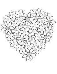 This collection includes mandalas, florals, and more. Coloring Pages Of Flowers And Hearts Free Download Kids Coloring Printable Coloriage Coeur Coloriage Fleur Coloriage