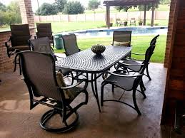 Agio Vista 42 X 84 Dining Table And Mallin S Passage Sling Dining Chairs Patio Furniture Outdoor Dining Agio Patio Furniture Patio Chairs Patio