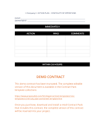 Continuity Plan Worksheet How To Plan Continuity Worksheet Template