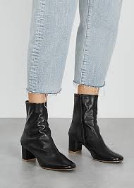 By Far Sofia 65 Black Leather Ankle Boots Harvey Nichols