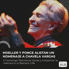 Los músicos Valeria Moeller y René Ponce realizarán el homenaje “Rancheras  tóxicas y cortavenas” a la artista mexicana, Chavela Vargas. El repertorio  incluirá composiciones propias de los dos artistas. El reconocimiento se