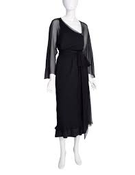 Visit the halston heritage store. Halston Vintage 1970s Black Silk Chiffon Dress From Amarcord Vintage Fashion
