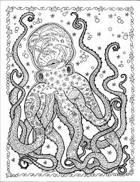 Realistic octopus coloring page from the sea animals coloring pages section of fun with pictures.com. Realistic Octopus Detailed Coloring Pages For Grown Ups Letscolorit Com Detailed Coloring Pages Animal Coloring Pages Abstract Coloring Pages