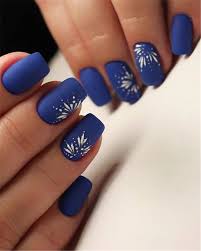Black And Blue Nail Designs Deep Blue Square Acrylic Nails Designs Square Acrylic Nails Spring Nails Acrylic Nails Square Nails Square Blue Nail Art Designs Floral Nails Flower Nails