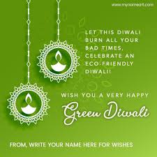 Popsicle stick rocket diwali card. Write Your Name On Eco Friendly Diwali Greetings Card