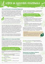Kostenloses Unterrichtsmaterial Thema Regenwald Wald In Biologie Geographie In Sekundarstufe Regenwalder Thema Regenwald Amazonas Regenwald