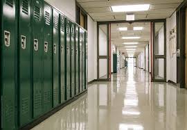 Stock Photo Of School Hallway With Lockers In American High School By Raymond Forbes Llc School Corridor In 2020 American High School School Hallways High School