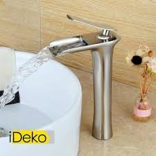 I Ideko Robinet Mitigeur Lavabo Cascade Vasque Salle De Bain Haut Noir Mitigeur Lavabo Robinet Robinet Design