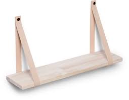 Minitude Wandregal Mit Lederriemen 60 Cm Natur Wandregale Kinderzimmer Wandregal Regal