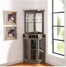 Liquor cabinets are like your partygoers in that they come in all different shapes and sizes, and they might each have a different party trick. Mini Bar Corner Liquor Cabinet Home Wine Storage Stemware Rack Pub Furniture New Ebay