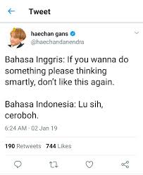 Haechan Dan Segala Tingkah Laku Ajaibnya Fiksipenggemar Fiksi Penggemar Amreading Books Wattpad Funny Quotes Tumblr Jokes Quotes Funny Tweets Twitter