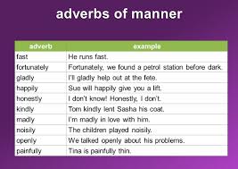What are adverbs of manner? Adverbs Of Manner Mingle Ish