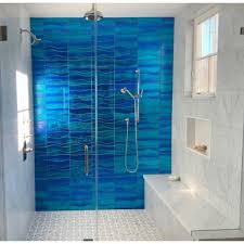 You may discovered another glass mosaic tile bathroom ideas better design concepts. Pin By Anais C On Harbor View Wave Glass Beautiful Bathroom Designs Dark Glass Tile Bathroom