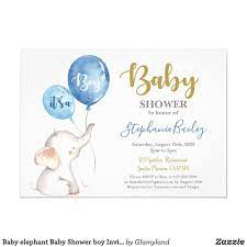 Baby Elephant Baby Shower Boy Invitation Zazzle Com In 2021 Elephant Baby Shower Invitations Baby Shower Invitations For Boys Elephant Baby Showers
