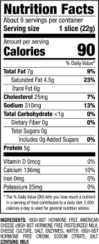 American Cheese Singles Nutrition Facts American Cheese