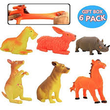 Animal Figure 8 Inch Farm Animals Rubber Toy Sets 6 Pack Zoo World Food Grade Material Tpr Super Stretchy With Animal Learning Animal Figures Plastic Animals