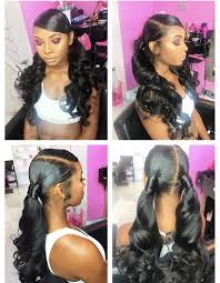 The key to a messy ponytail is to embrace the imperfections. Follow Trillyaniaa96 Ponytail Styles Weave Hairstyles Girl Hairstyles