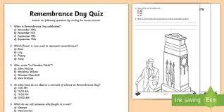 Many people observe memorial day by visiting grave sites, cemeteries or memorials and placing flowers, flags and more in honor of deceased loved ones. Remembrance Day Quiz Printable Save Time Planning