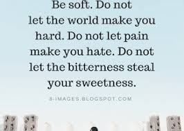 Be Soft Do Not Let The World Make You Hard Quote Pin On Quotes