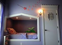 Canopy alcove bed in soft light colors. Alcove Beds Create Cozy Kids Bedrooms