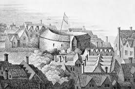 Print Art Print Featuring The Photograph The First Globe Theatre Or Rose Theatre Etching By English School Globe Theater Theatre London Theatre