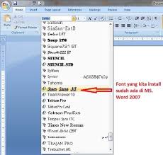 Tutorial Ms Office 2007 Bagian 5 Menambah Jenis Font