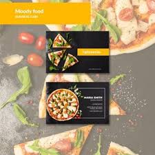 Download Download Moody Restaurant Food Business Card Mock Up For Free In 2020 Food Business Card Business Card Mock Up Printing Business Cards