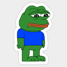 Share the best gifs now >>> Pepe The Frog Sad Pepe The Frog Aufkleber Teepublic De