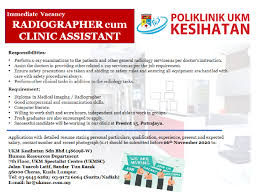 Ukm kesihatan sdn bhd is a company in malaysia, with a head office in kuala lumpur. Poliklinik Ukm Kesihatan Putrajaya Vacancy Available Now Radiographer Cum Clinic Assistant Email Your Resume To Hr Ukmsc Com My Facebook