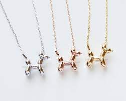 Balloon Dog Necklace Quirky Kitsch Poodle Balloon Animal Etsy Dog Necklace Simple Jewelry Balloon Dog