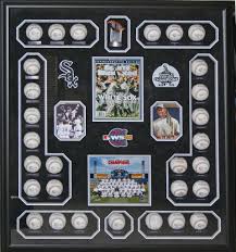 Chicago White Sox World Series Autographed Baseball Shadowbox Framed By Wallstars Custom Framing White Sox World Series Shadow Box Chicago White Sox