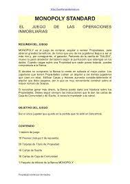 Juegos tradicionales de mexico con instrucciones. Instrucciones Reglas O Normas Del Monopoly Standard Monopolio Juego Juegos De Monopoly Reglas Del Juego