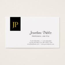 Black And White Business Card Elegant Black White Gold Plain Modern Monogram Business Card Attorney Lawyer Business Pers Business Card Minimalist Business Cards Simple Business Card Black