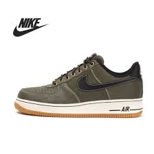 Mens Nike Air Force 1 One Low Sneakers New Olive Green Winter 488298 206