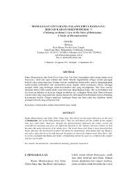 We did not find results for: Pdf Menggugat Cinta Rama Dalam Cerita Ramayana Sebuah Kajian Dekonstruksi Shintya S S Academia Edu