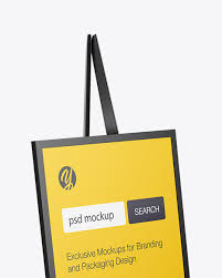 Download Easel With Frame Mockup Half Side View In Indoor Advertising Mockups On Yellow Images Object Mockups PSD Mockup Templates