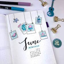 All Set Up In My Bullet Journal For June I Knew I Wanted The Theme To Be Related To Summer So In The End I Lichnye Planirovshiki Tvorcheskie Idei Planirovshiki