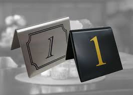 Artfully display wedding table details with our unique table numbers created by independent artists. Table Numbers Table Number Holders Table Signs