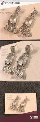 Swarovski Crystal Dangle Formal Earrings Very Pretty Great Control Comes With The Care Card But Swarovski Jewelry Earrings Formal Earrings Swarovski Crystals