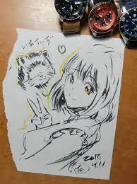 びゃーっと思い付き 勢いで描いたヤツ ダイソーの墨汁で描いています 金かかりません 究極のペンです an idea a graffiti painted with momentum manga art graffiti painting art