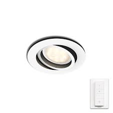philips hue white ambiance milliskin recessed spot with dimmer switch round hue philips recessed spotlights recessed lighting