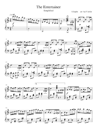 Scott joplin and 12 more. The Entertainer Simplified Sheet Music For Piano Solo Musescore Com