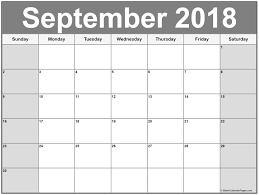 September 2018 Calendar Printable Free September Calendar Printable Printable Calendar Template Calendar Printables June 2019 Calendar