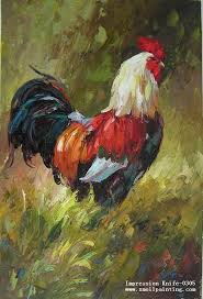 An oil obtained from animal substances specifically : 40 Outstanding Oil Paintings Of Animals Tail And Fur Rooster Painting Animal Paintings Chicken Painting