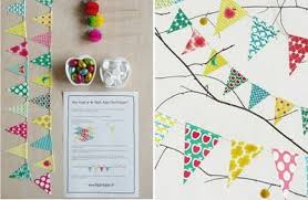 Next take a white gel pen and mark the edges of the cards on the tape. Jurianne Matter Paper Bunting Diy Printables Paper Crafts