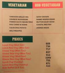 Menu Of Barbeque Nation Barbeque Nation Menu Jubilee Hills Hyderabad Eazydiner