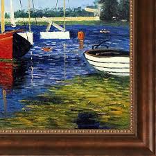 Les bateaux rouges, argenteuil / les bateaux d'argenteuil alternate title: Claude Monet Red Boats At Argenteuil Pre Framed Verona Cafe Frame 20 X24 Canvas Art Reproduction Oil Paintings